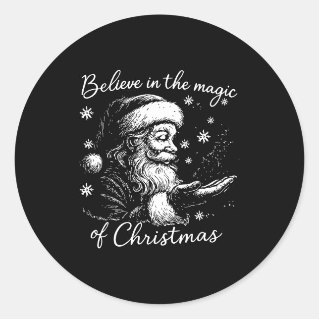 Adesivo Believe In The Magic Of Christmas, Funny Christmas (Frente)
