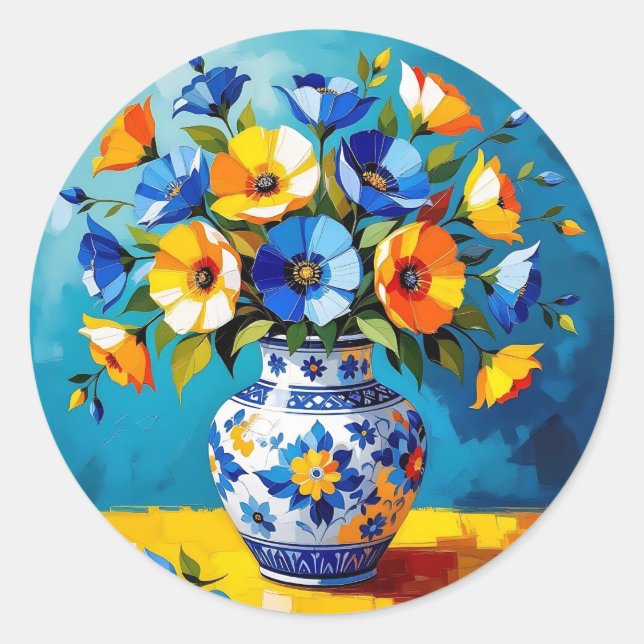 Adesivo Belíssimo Vaso de Flores   (Frente)