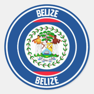 Adesivo Belize - Emblem redondo