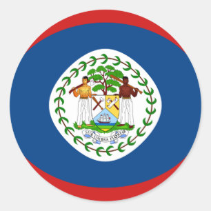 Adesivo Belize Fisheye Flag Sticker