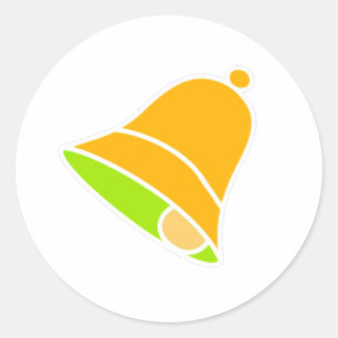 Adesivo Bell Dourado Esquerda Inv 45 graus O MUSEUM Zazzle