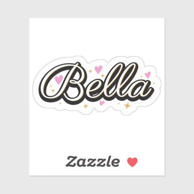 Adesivo Bella name design (Folha)