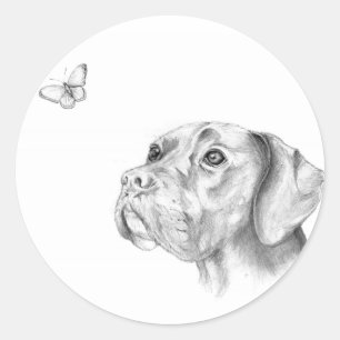 Adesivo Bella Uma Boxer Labrador Retriever Cachorro Borbol