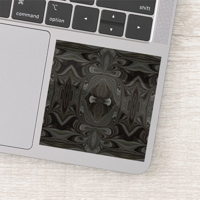 Adesivo Belladonna Abstract Black and Gray Fluid Art (Detalhe)