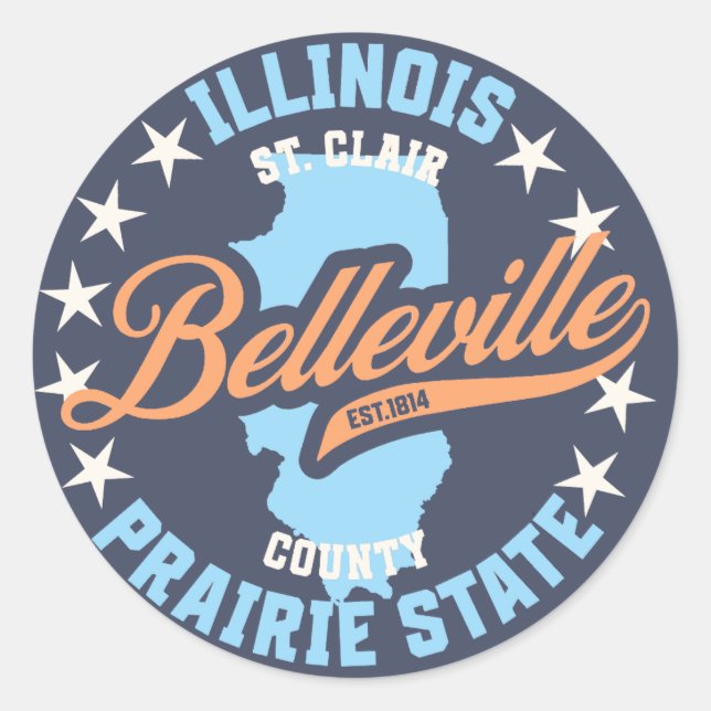 Adesivo Belleville, Illinois (Frente)