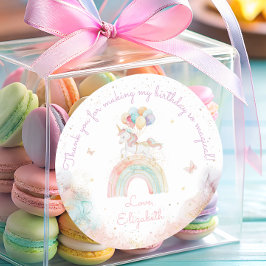 Adesivo Belo Aniversário do Unicórn Rainbow