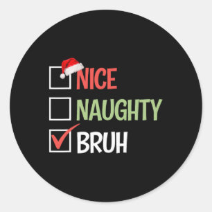 Adesivo Belo Bruh List Santa Hats Presente Christma