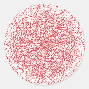 Adesivo Belo Carimbo de Natal da Estrela Vermelha