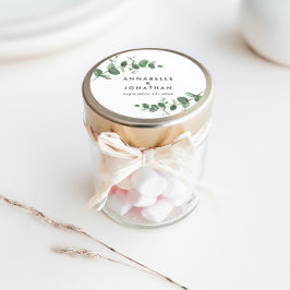 Adesivo Belo casamento delicado de folhagem de eucalipto