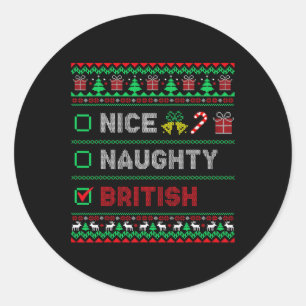 Adesivo Belo Checklist para o Natal britânico