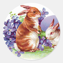 Adesivo Belo Coelhinho da Páscoa - Coelhinhos e Violetas