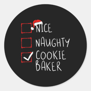 Adesivo Belo Cookie Baker Lista de Natal Papais noeis Cla