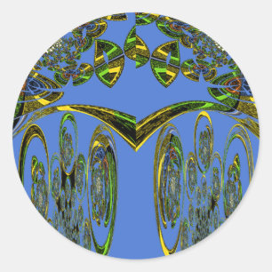 Adesivo Belo design de pássaros azuis iridescentes