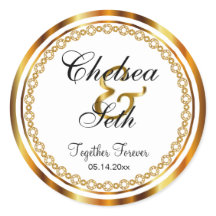 Belo Dia do Casamento em Diamantes Brancos Dourado