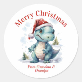 Adesivo Belo Dinossauro Feliz Natal