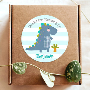 Adesivo Belo Dinossauro Kawaii, Bonito, Aniversário Obriga