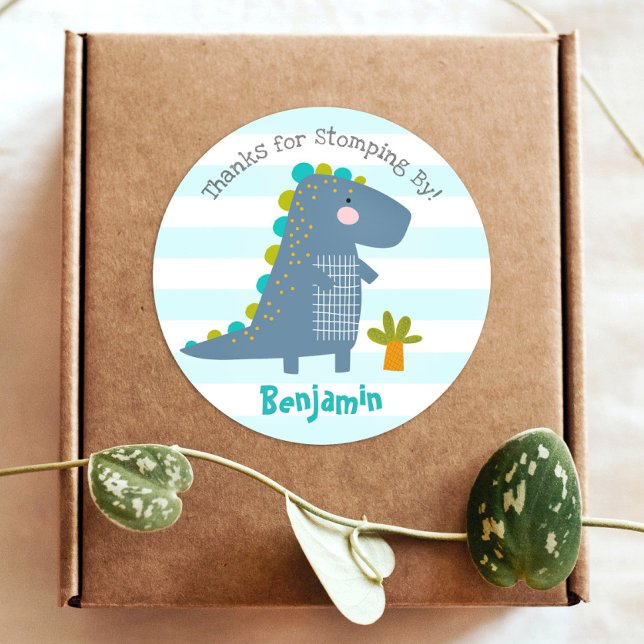 Adesivo Belo Dinossauro Kawaii, Bonito, Aniversário Obriga (Criador carregado)