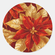 Belo Dourado Vintage Poinsettias Natal