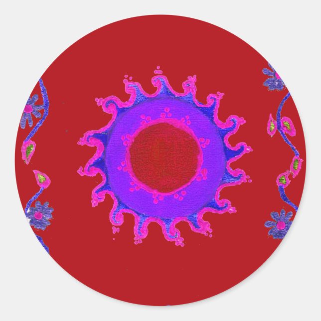 Adesivo Belo Incrível Motif Mehndi Maroon Art. (Frente)