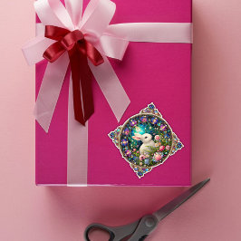 Adesivo Belo Jardim do Coelho Páscoa, Vidro Arrependido