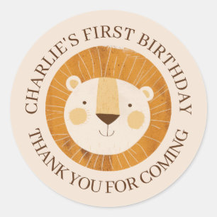 Adesivo Belo Leão Sarafi Aniversário Obrigado Sticker