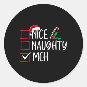 Adesivo Belo Meh Lista de Natal Xmas Santa Claus