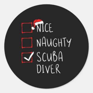 Adesivo Belo mergulhador Scuba Lista Papais noeis de Natal