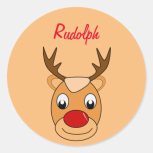 Adesivo Belo Natal Feriado, Cachorro de Vestido Rudolph
