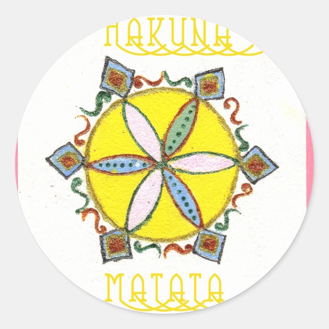 Adesivo Belo padrão de vetor de estrela inspiracional (Frente)