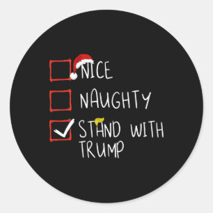 Adesivo Belo Pé Com Trump 2024 Funny Xmas Fami