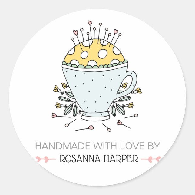 Adesivo Belo Pincushion Quilter de Sewing Biz (Frente)