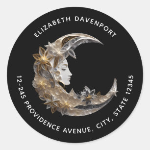 Adesivo Belo rosto no endereço da lua