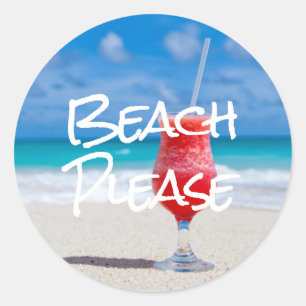 Adesivo Belo Sandy Beach Por Favor Red Daiquiri Sticker