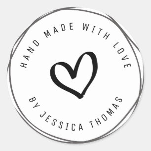 Adesivo belo script Handmade Business Sticker