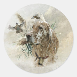 Adesivo Belo setter com faisões, arte