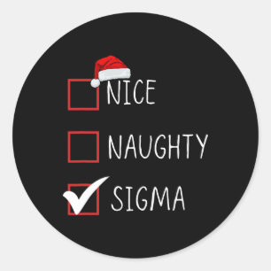 Adesivo Belo Sigma List Santa Claus Engraçado Sarcasti