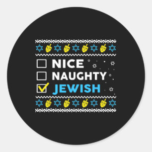 Adesivo Belo Suéter Judeu e Malvado Chanukah Chanukah