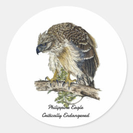 Adesivo Belo Trabalho de arte de águia filipina ameaçada