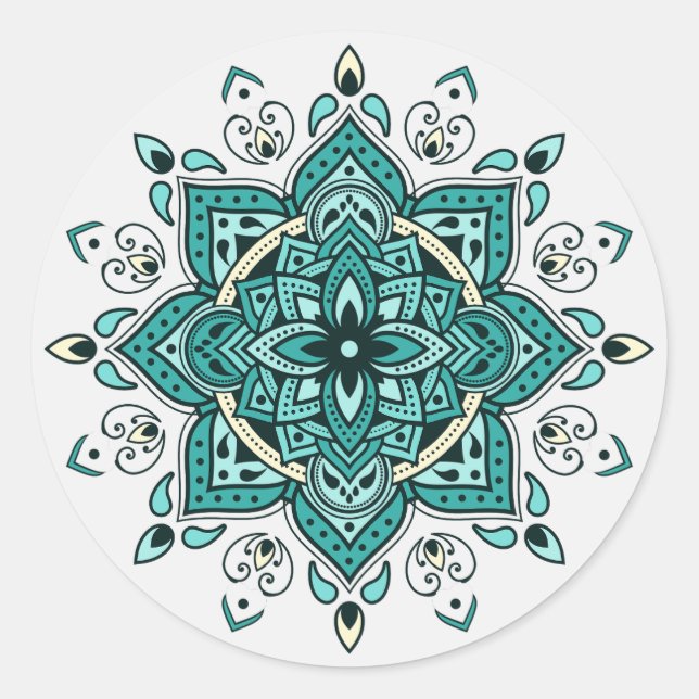 Adesivo Belo Turquoise Mandala design (Frente)