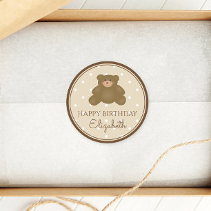 Adesivo Belo Urso de Teddy Beer Primeira Festa de aniversá