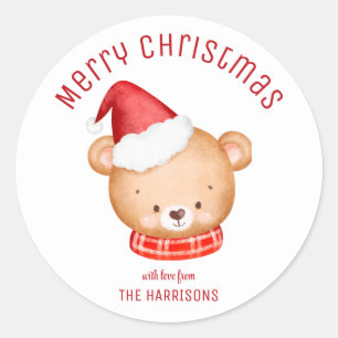 Adesivo Belo Urso Pai Natal
