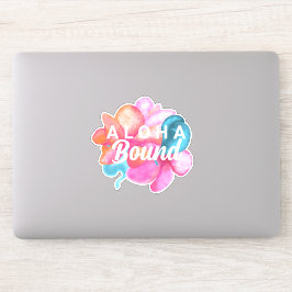 Adesivo Belo Vinheta Personalizada de Flores de Coral Rosa