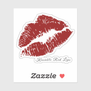 Adesivo Belos Lábios Vermelhos Kissable