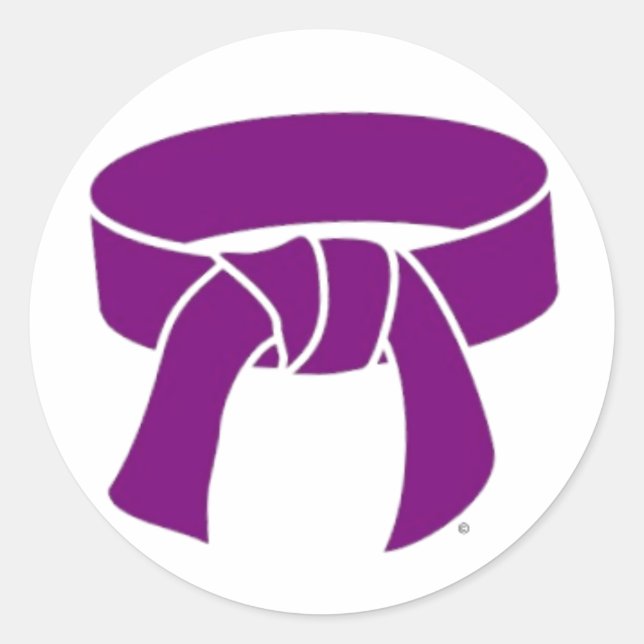 Adesivo Belt Roxo Artes Marciais (Frente)