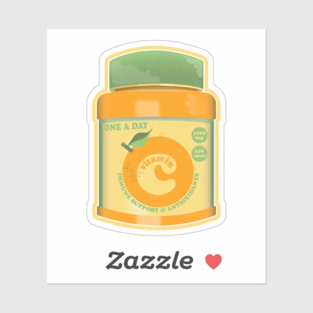 Adesivo Bem-estar da vitamina C (Folha)