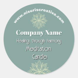 Adesivo Bem-estar do consultor Zen Lotus Teal