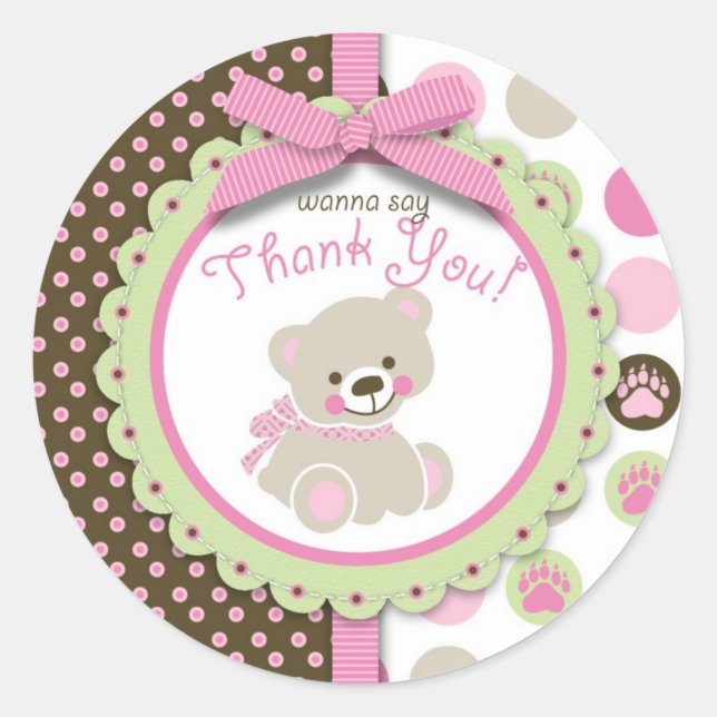 Adesivo Bem-vinda Bear Girl TY Sticker (Frente)