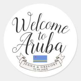 Adesivo Bem-vindo a Aruba | Personalização de Casamento de