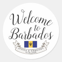 Bem-vindo a Barbados | Favor de Casamento de Desti