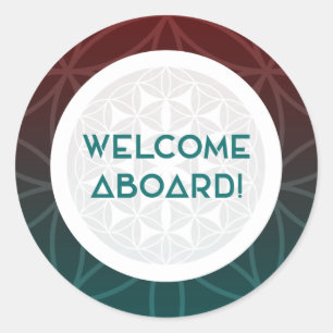 Adesivo bem-vindo à equipe de geometria sagrada